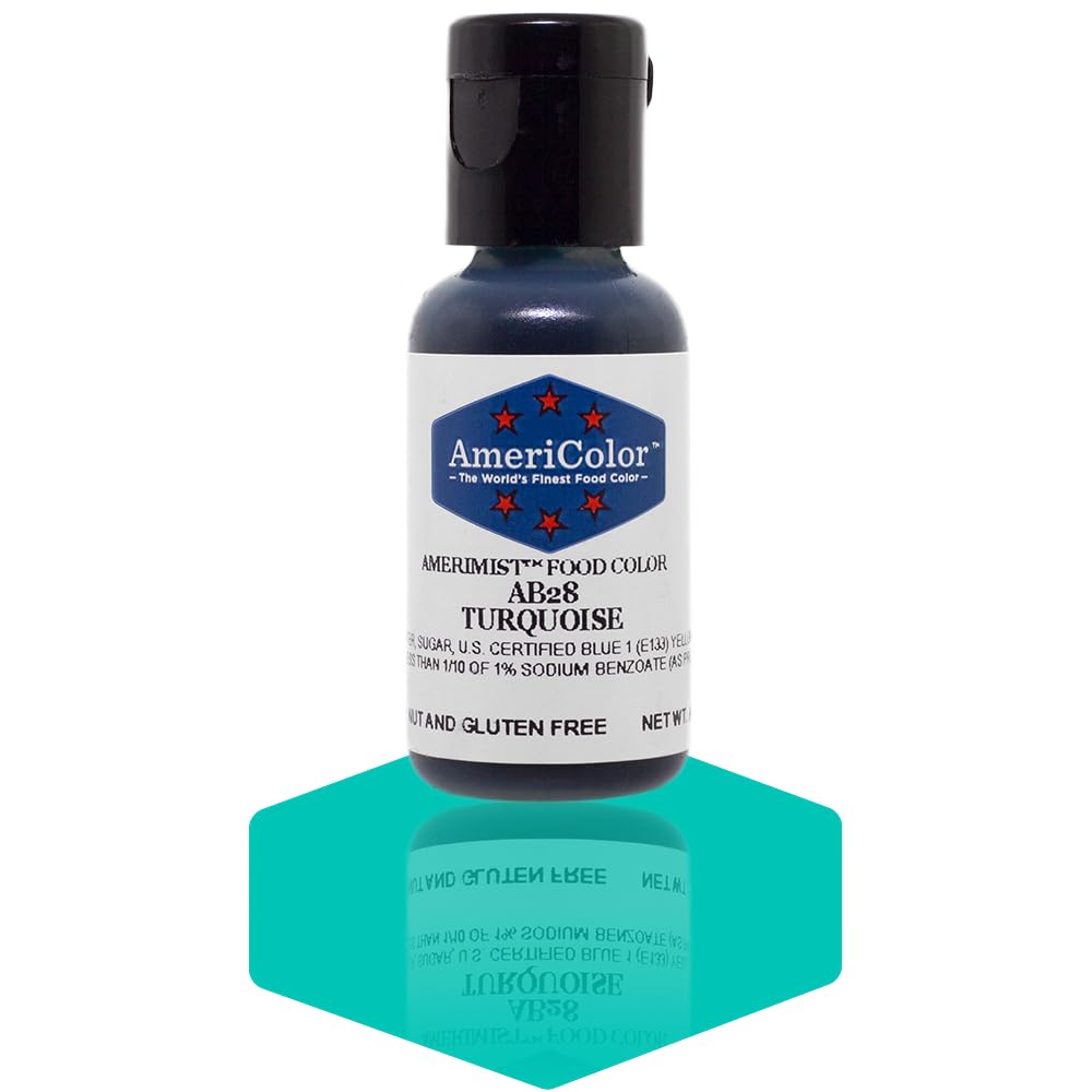 AmeriColor AmeriMist Turquoise Airbrush Food Color, .65 oz