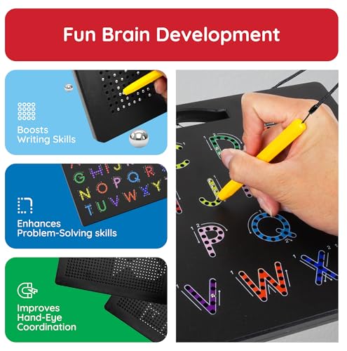 PicassoTiles Magnetic Drawing Board Toy - STEM Learning Tablet