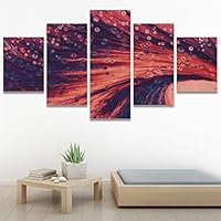 SIGNWIN 5 Panel Canvas Wall Art Modern Art 3D Abstract Abstract Brushstroke Contemporary Digital for Home Decorations Ready to Hang - 60