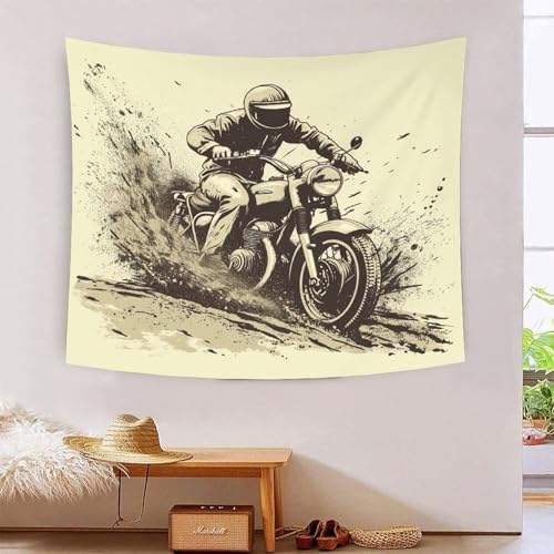 Tapisserie vélo hors route 3D XNWRZCJXL déco murale salon tissu grand format 180x230 cm