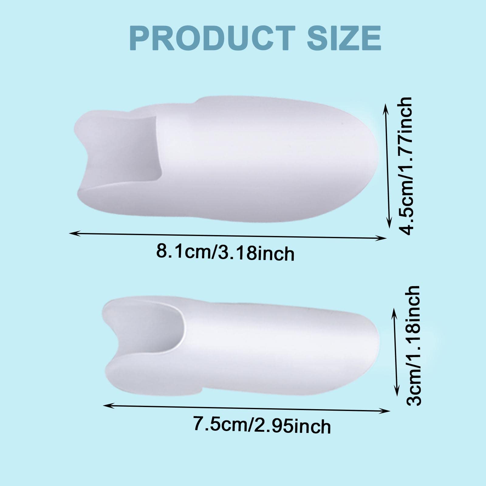 6 SZTUK Korektor Hallux Valgus Mały palec u stóp silikonowy żel ulepszony 0% BPA separator palców prostownik ortezy do stopy dla ochrony palucha koślawego palców palców palców