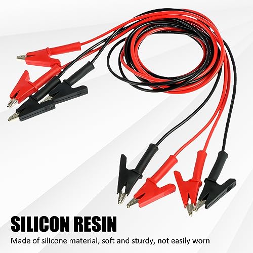 Image of 8Pcs 14 Gauge Jumper Wires Alligator Clips to Alligator Clip Alligator Clips Electrical Test Wires Set, Silicone 3.3 Ft / 1m,Test Flexible Cable for Electrical Testing