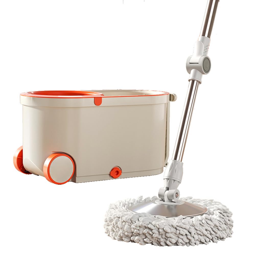 Sistema di pulizia del pavimento – Set di mocio piatto in microfibra e secchio per pulire senza sforzo, adatto per la pulizia di casa e balcone