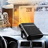 WAMHEET Car Heater 12V, 150W Portable Car Heater, Plug into Cigarette Lighter, 2 Mode Heating Fan, Quick Defroster Demister Defogger for Winter Windshield, Cars, SUVs & Old Vehicles