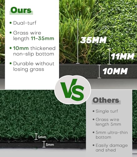 Premium Dual-Turf 5x4ft Golf Mat