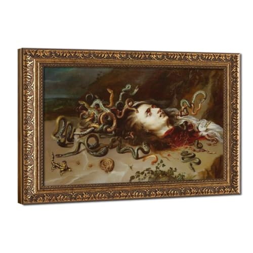 Cadre à suspendre La tête de Méduse Rubens décoration murale tableau baroque