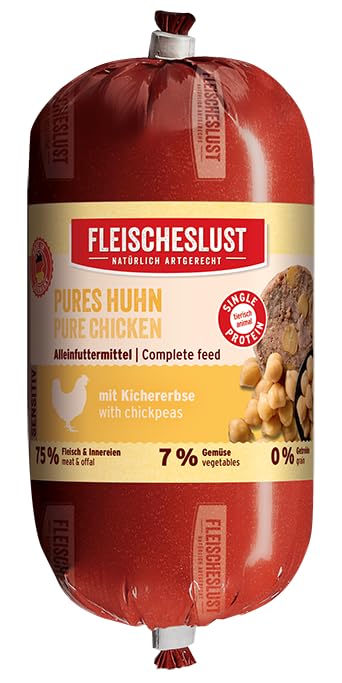 Fleischeslust Pures Huhn mit Kichererbse Sensitiv Wurst (1 x 200 Gramm)