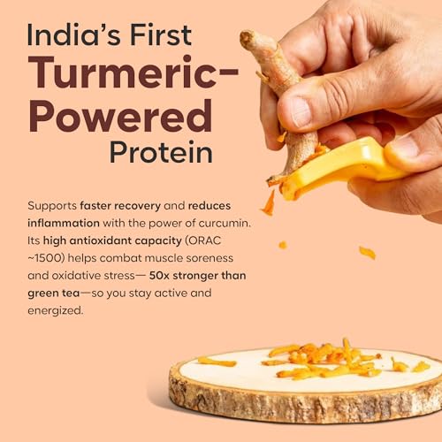 Image of Foodstrong Whey Protein Powder (Concentrate + Isolate), 100% Hormone Free Grass-Fed Whey, 26G Protein & 6.6G BCAA, Peanut Butter, With Turmeric & Digestive Enzymes, 1KG
