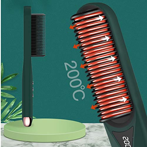 Cepillo eléctrico alisador de pelo y barba cerámico miniatura 4