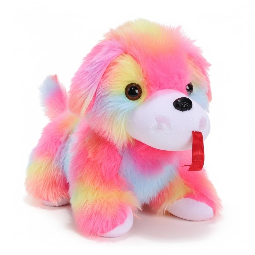 Cuddly Rainbow Dog Soft Toy for Girls & Boys | Super Soft Plush Stuffed Animal Puppy | Premium Stitching & Kid-Safe Materials for Children-image-1