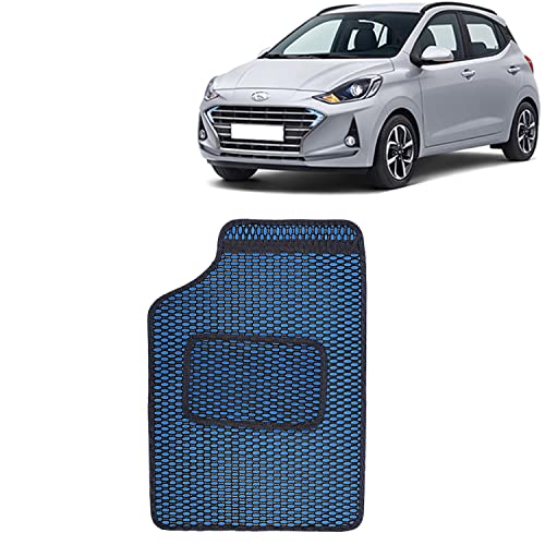 Image of Kingsway Dotted Design Car Floor Foot Mats Universal Fit for Hyundai Grand I10 Nios, Model Year : 2019 Onwards, Water and Dustproof, Color Blue, Set of 5 Pieces