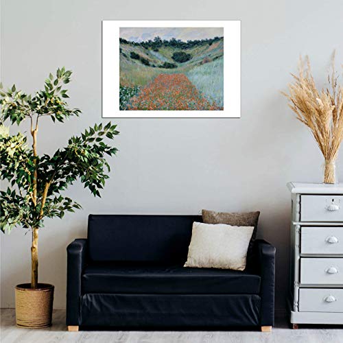 Impression Monet Champ de coquelicots Giverny grand format encadré Spiffing Prints
