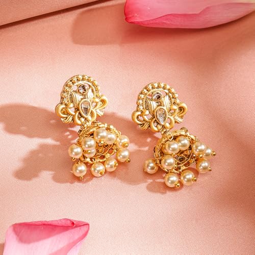 Image of Rubans Gold Plated Necklace Set Traditional Festive Jewellery for Women & Girls