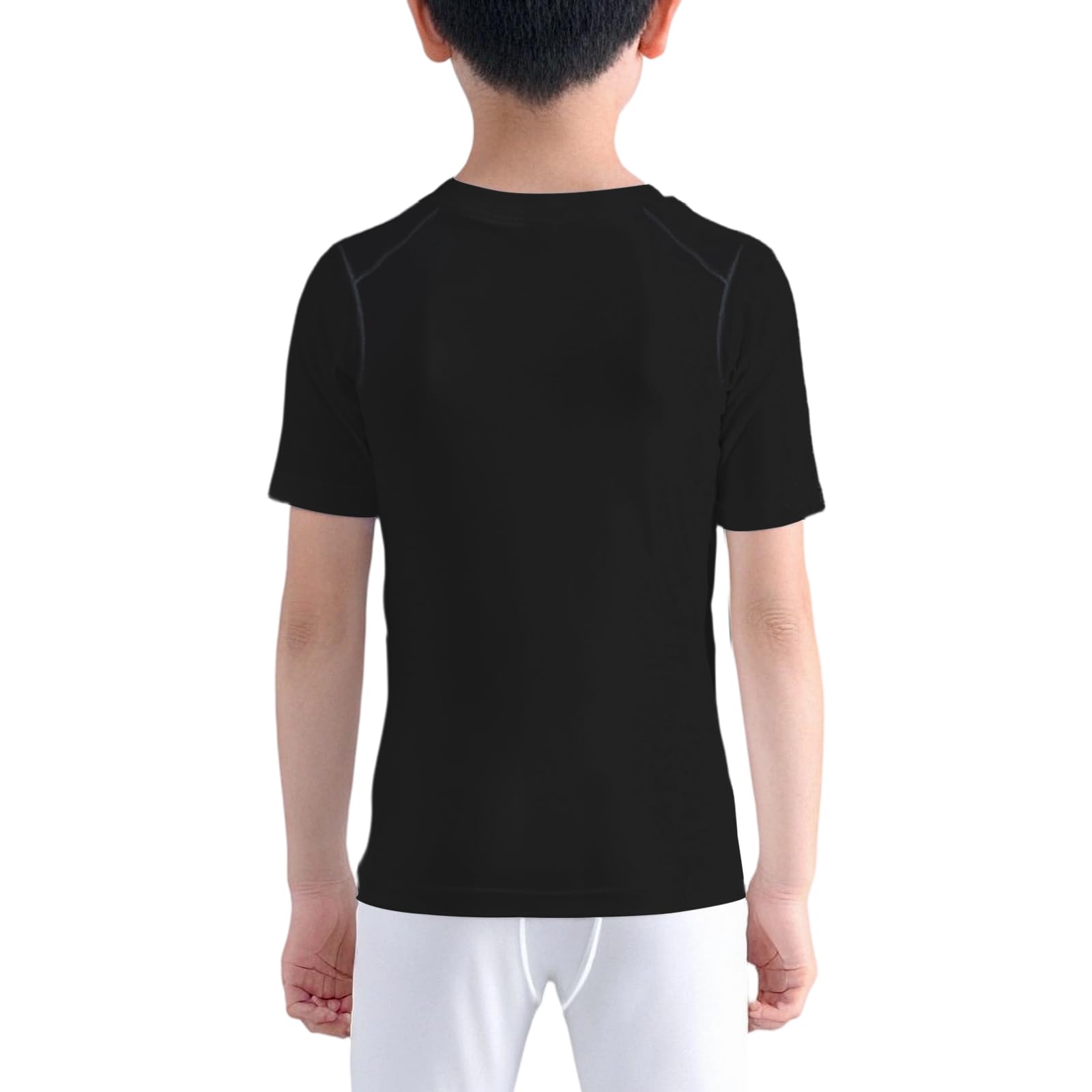 Maglietta a Compressione Bambino Manica Corta Asciugatura Rapida Intimo Sportivo Strato Base T Shirt Calcio Corsa Palestra