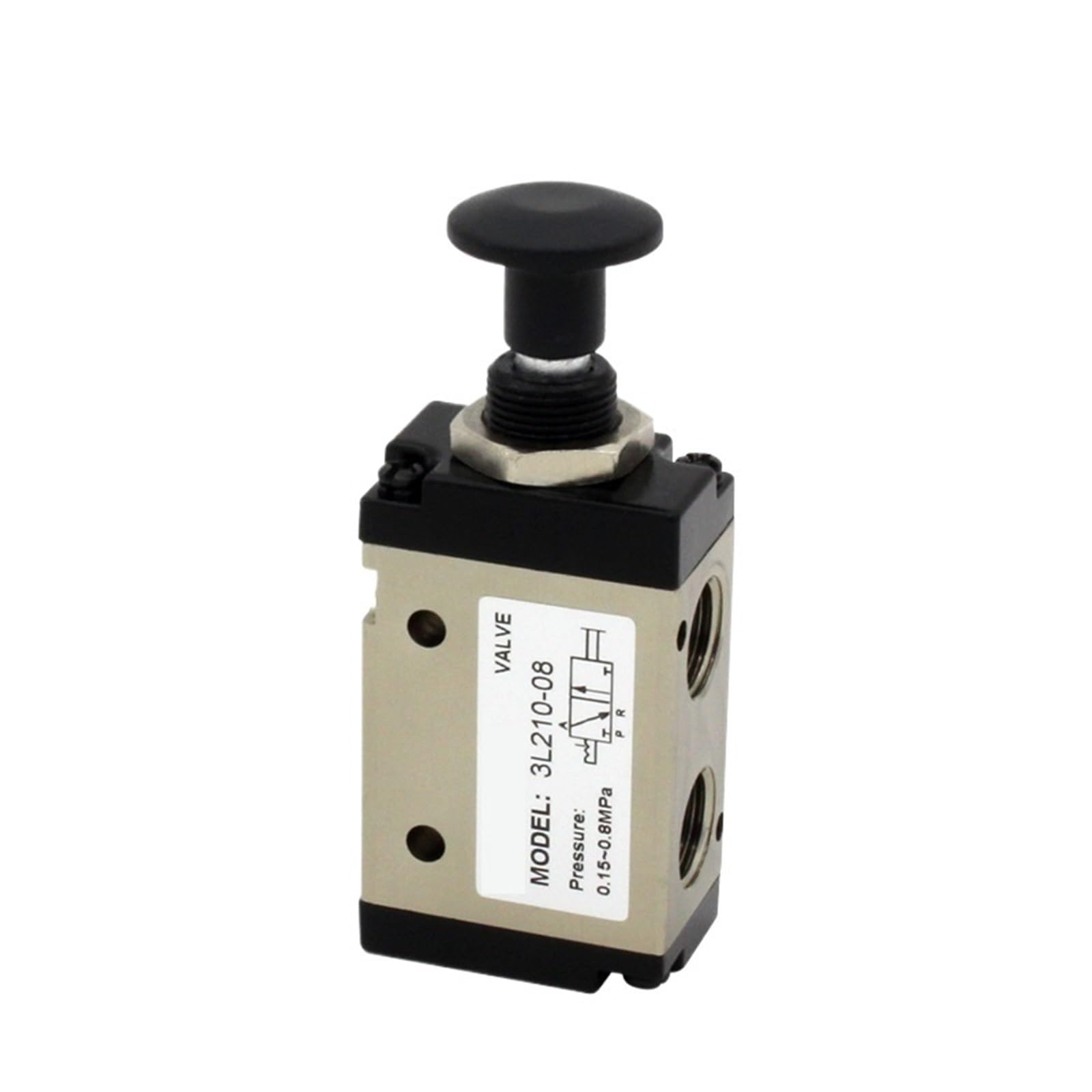 Vanne pneumatique 3L310-10 à bouton poussoir tiroir 3 ports 2 positions raccord 6mm