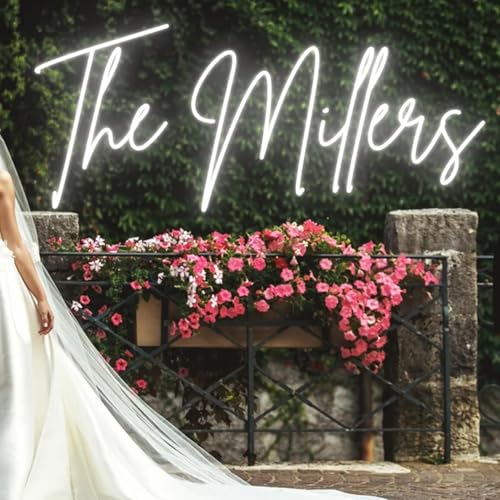 Custom Neon Signs, Neon Sign Customizable for Wedding Wall Decor, LED Light Up Name Sign for Bedroom...