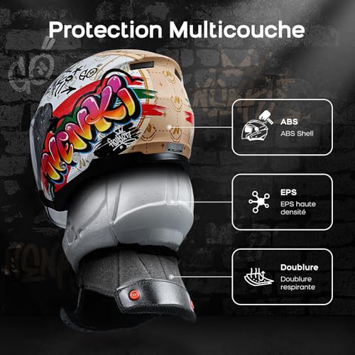 Casque scooter à motifs multiples idéal pour vos trajets urbains - 2