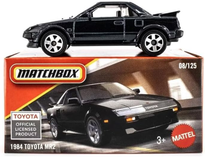 Matchbox 1984 Toyota MR2 [Black] 08/125, 1:64 Scale Diecast Toy Vehicle
