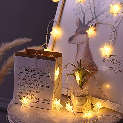 ANJAYLIA 20 LED Star String Lights 10 FT Fairy Christmas Lights Battery Operated for Indoor & Outdoor, Party, Wedding an - Additional View