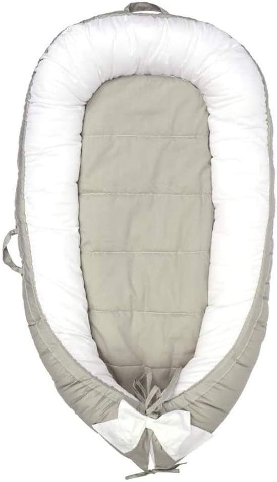 DXQDXQ Nido de Bebé Recién Nacido Reductor Protector de Cuna Nest Capullo 100% Algodón Respirable Higroscópico 80×50cm Portátil Multifuncional Cama de Viaje 0-16 Meses Colchón