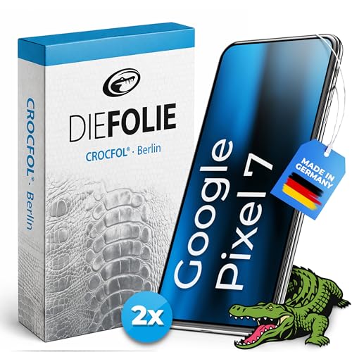 Crocfol Schutzfolie vom Testsieger [2 St.] kompatibel mit Google Pixel 7 - selbstheilende Premium 5D Langzeit-Premium Schutzfolie - Kamerafolien inclusive (Hülle-Friendly)