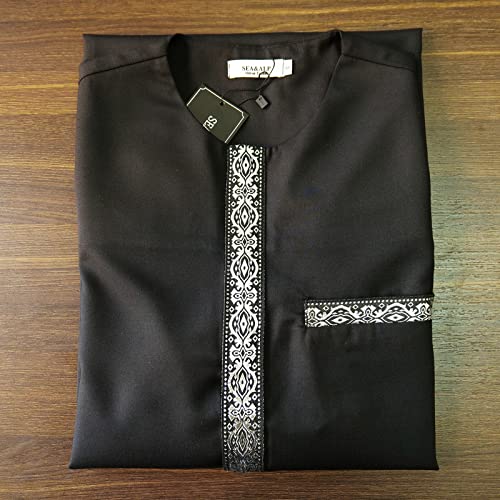 Men's African Dashiki Formal Suit Long Sleeve Shirt and Pant Two Piece Set Traditional Tribal Outfits3