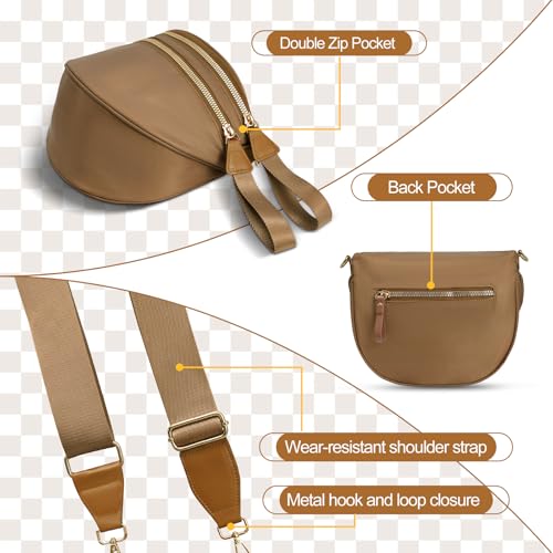 Image of Checkered Crossbody Bag, Bum Bags for Women Crossbody,Spacious Sling Bag Purse Fanny Packs with Shoulder Strap