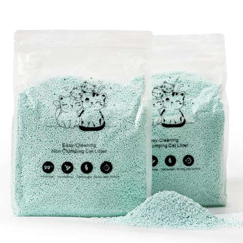 Fylica Nano-Silica Gel Clean Premium - Arena para gatos, sin perfume, control de olores, polvo ultra bajo, aglutinante duro, ligera, bajo seguimiento, 18 libras (9 libras/bolsa)