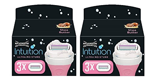 Wilkinson Sword by Schick, Intuition Revitalising Care Razor Refill - Pomegranate Extract, 3-Count (Pack of 2)
