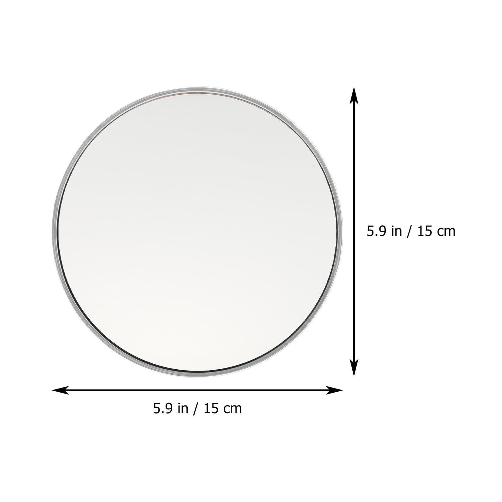 TOPBATHY Specchio per Portatile 20x Ventosa, Ingrandimento Alto, Superficie Rotonda 150mm in Acrilico Argento, per Cura Personale e Lenti a Contatto