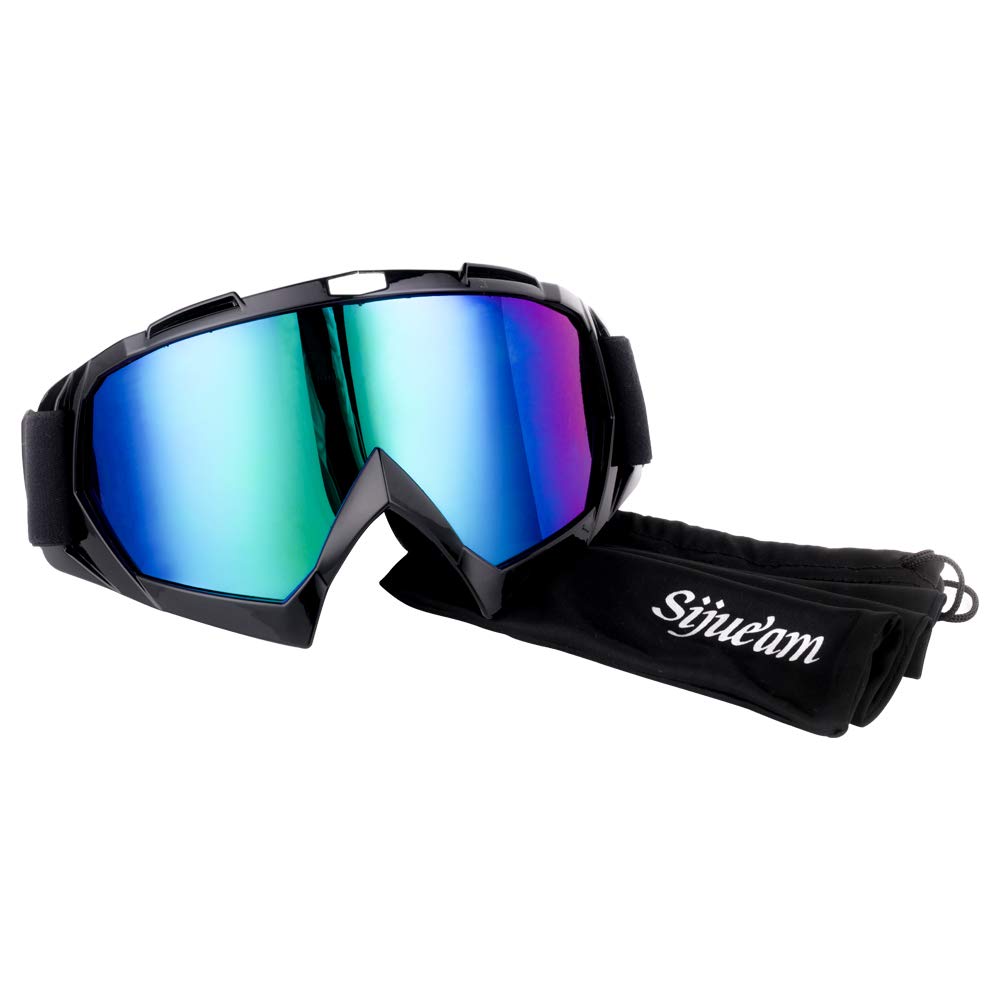 Lunettes de moto de qualité supérieure - Anti-buée - Anti-UV - Avec double lentille - Rembourrage en mousse - Pour activités de plein air - Ski - Cyclisme - Snowboard - Randonnée - Protection des yeux