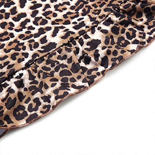 ITachy Toddler Girls Nightgowns Farm Leopard Pattern Sleepwear Night Dress Pajamas 2-8Y3