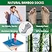 COZYOFFI Ankle Socks Low Cut: 6 Pairs Summer Rayon from 90% Bamboo - Adult Men Size 6-15 for Athletic Running
