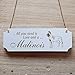 Produktbild Schild « MALINOIS » 29 x 9,7 cm - Dekoschild Holzschild Türschild - Hund Haustier