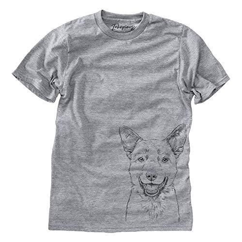 Bare Arden The Australian Kelpie Dog Men's/Women's Triblend T-Shirt Unisex Crewneck Xtra Large Grey