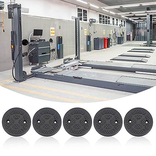 PERFERATE 5 unidades de almohadillas redondas de goma para brazos de elevador de coche, bloques de elevación de 30 mm de grosor, accesorios para elevadores de 2 postes miniatura 3
