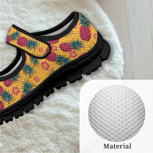 Girls Mary Jane Sneakers Cute Slip On School Dress Up Flats Shoes Anti-Slip with Magic Sticker3