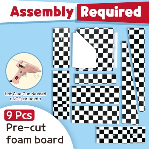 Image of Imprsv Race Car Birthday Party Decorations, 3ft Light Up Marquee Number 9