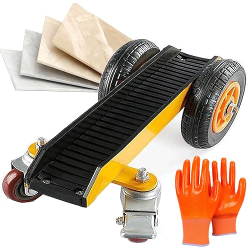 Carrello resistente del pannello con la funzione del freno, carretto industriale di trasferimento di 4 ruote per il movimento di cartongesso, lastre e elettrodomestici pesanti