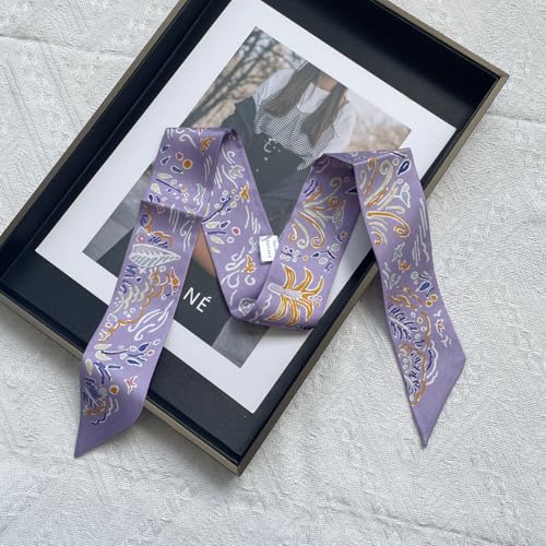 Image of Pure Mulberry Silk Scarf - Lightweight Neckerchief,Packed Handbag Band Hair Neck Scarves for Fashion Gifts