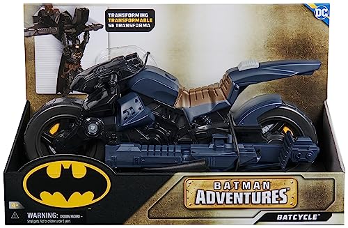 DC Batman - Batcycle 2 en 1 - Batcycle Qui Se Transforme en Batplane - Voiture Batman À Collectionner - Compatible avec Figurines 30 cm - Jouet À Collectionner - Jouet Enfant 4 Ans Et +