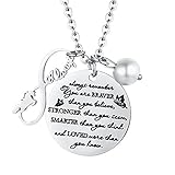 AnalysisyLove Inspirational Jewelry Infinity Necklace Graduation Gift for Women Girls - You are Braver Stronger Smarter Than You Think