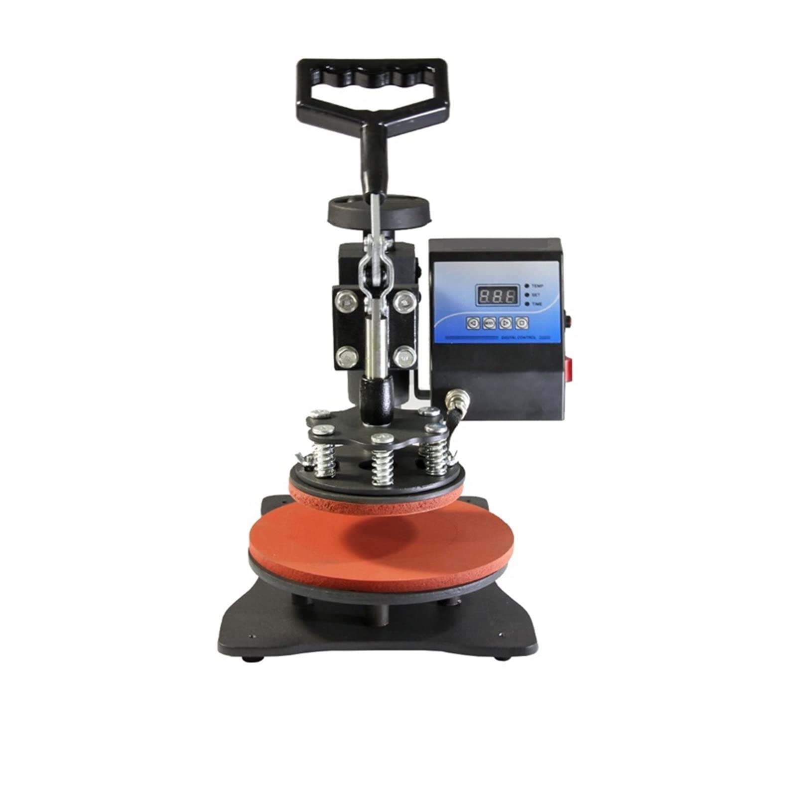 JVDDI Plate Heat Press Machine Digital Swing Away Sublimation Printer Heat Transfer 10 Inch Plate 15cm Diameter Printing