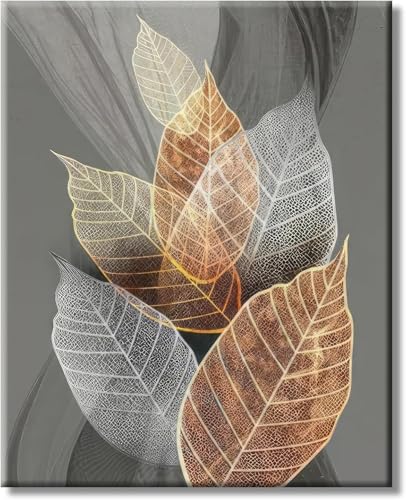 ShengDexin Diamond Painting Foglie, Diamond Painting per adulti, set fai da te per adulti, adatto come regalo, per il relax e come decorazione da parete, 30 x 40 cm