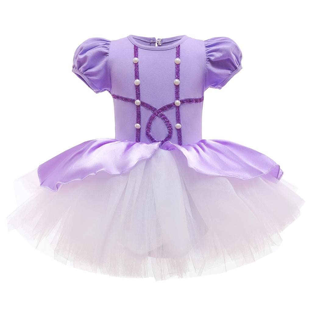 Lito Angels Princess Ballerina Costume for Kids Girls, Fancy Ballet Tutu Dress Dance Wear Leotard with Skirt, Age 18 months to 8 Years