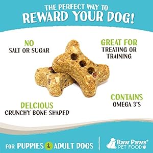 Raw paws mini bones for dogs  sweet potato  honey recipe 10 oz  made in usa mini dog biscuits small training treats for dogs  wheat corn soy free crunchy dog treats mini bones for dogs   cucciolini doodles