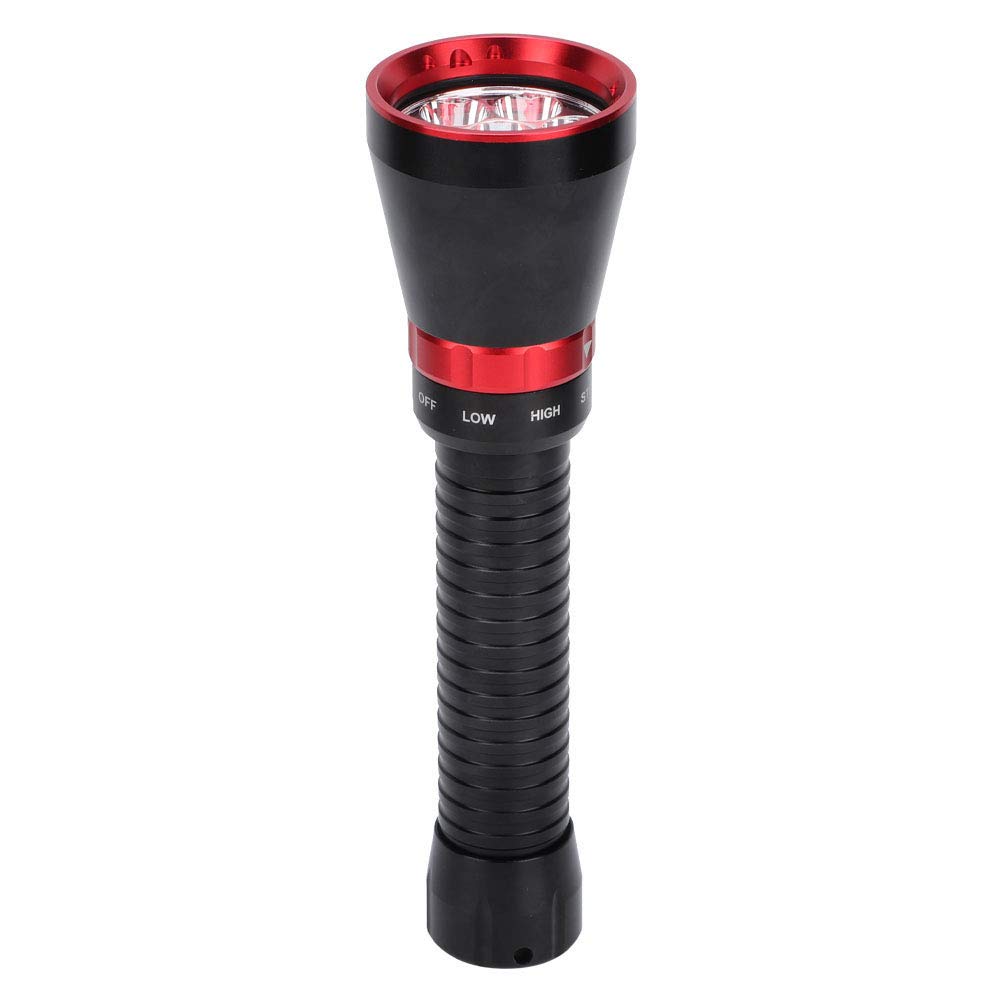 Garosa Torcia Subacquea 100M, Torcia Elettrica Alta Luminosità 18000LM per Attività Subacquee e All'aperto, Lampada Subacquea Resistente Impermeabile (Rosso)