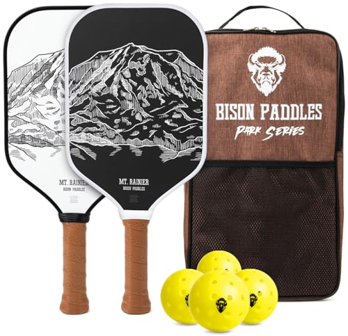 Bison Paddles: Carbon Fiber Pickleball Paddle Set of 2 -