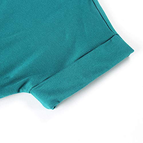 Image of PALINDA Women's Striped Elegant Short Sleeve Wear to Work Casual Pencil Dress with Belt
