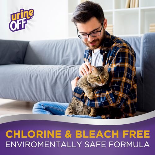 Image of Urine Off Kitten & Cat Pet Stain Remover | Freshly Scented Carpet Cleaner | Bio Enzymatic Stain & Urine Odor Eliminator | Pet Safe Cleaner | 32 oz.